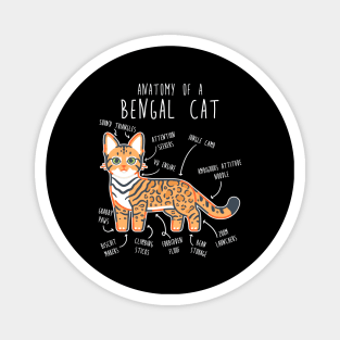 Bengal Cat Anatomy Magnet